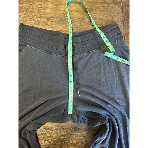 Athleta Sweatpants Balance Wide Leg Tencel Fleece Black Flare Women's XL 631950 - Picture 8 of 10